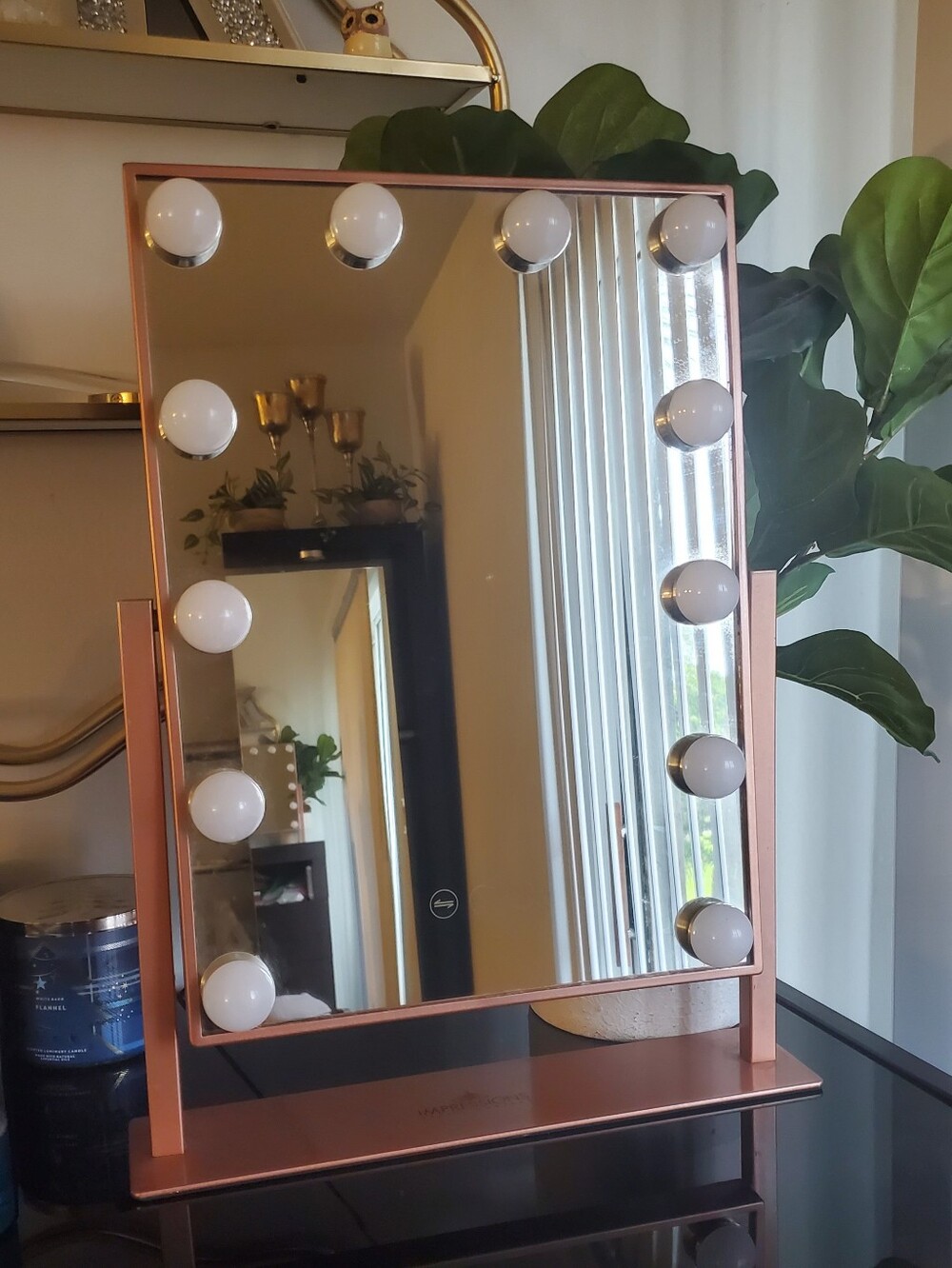 💕 Impressions Vanity Co. 💕 Hollywood LED Lighted Vanity Mirror Rose Gold